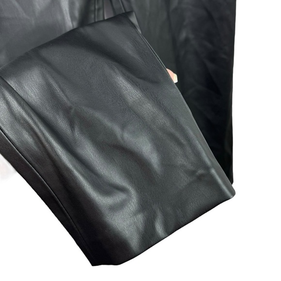 Zara Ankle Faux Leather Pants High Rise Black Size Small - Picture 9 of 14
